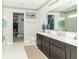Well-appointed bathroom with double sinks, modern fixtures, and ample storage space at 2260 Santa Fe Dr, Greenfield, IN 46140