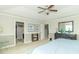 Spacious main bedroom with an ensuite bathroom, walk-in closet, and sophisticated decor at 2260 Santa Fe Dr, Greenfield, IN 46140