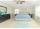 Serene main bedroom featuring a plush bed, neutral tones, and plenty of natural light at 2260 Santa Fe Dr, Greenfield, IN 46140