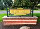 Welcome to Heritage Historic Franklin sign on a brick base, surrounded by lush greenery at 2509 Cedarmill Dr, Franklin, IN 46131