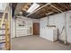 Spacious basement area with laundry and storage at 3113 Westenedge Dr, Columbus, IN 47203