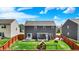 Backyard featuring a playset, pergola, and well-maintained lawn at 3284 Clary Blvd South Dr, Greenwood, IN 46143