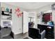 Salon with a styling chair, mirror, and sink, featuring stylish decor at 3284 Clary Blvd South Dr, Greenwood, IN 46143