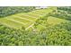 Tranquil estate featuring a home surrounded by trees and green fields with a nearby pond at 3512 N Wakeland Rd, Paragon, IN 46166