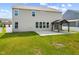 Home featuring a fenced yard, covered patio, and a rear exterior with lots of windows at 4539 Maldenhair Dr, Indianapolis, IN 46239