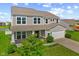 Charming two-story home boasts a covered porch, attached garage, and a well-manicured lawn with lush greenery at 4539 Maldenhair Dr, Indianapolis, IN 46239