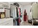 Walk-in closet with ample hanging space and built-in shelving for organized storage at 4808 Lakeview Dr, Greenwood, IN 46143