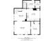 Detailed second floor plan showing the arrangement of the living room, kitchen, and dining room at 4818 Winthrop Ave, Indianapolis, IN 46205