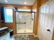 Modern bathroom with glass-enclosed shower and contemporary fixtures at 5010 Cabrillo Dr, Plainfield, IN 46168