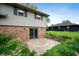 Exterior of home showing back patio with sliding glass doors and siding at 5631 N Olivia Dr, Alexandria, IN 46001