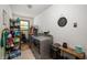 Functional laundry room with modern washer and dryer, storage, and practical design at 5631 N Olivia Dr, Alexandria, IN 46001