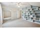 Bedroom featuring built-in shelving, mirrored closet, carpet, and a ceiling fan at 604 Alexandria Pike, Anderson, IN 46012