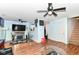 Open-concept living area features modern accents, and a stylish fireplace at 6553 Black Antler Dr, Indianapolis, IN 46217