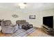 Cozy living room features comfortable seating, warm lighting and stylish decor with wood flooring at 741 Fairway Dr, Indianapolis, IN 46260