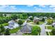Aerial view of a residential neighborhood with tree-lined streets and well-maintained homes at 7521 Kilbarron Cir, Indianapolis, IN 46217