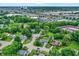 Aerial view showcasing the neighborhood, homes, and surrounding commercial areas at 8272 Calgary Ct, Indianapolis, IN 46268