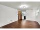 This bright bedroom features a closet and dark wood floors at 8272 Calgary Ct, Indianapolis, IN 46268