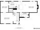 This floorplan showcases the layout of the first floor, including the living room, dining room, kitchen, and laundry room at 8272 Calgary Ct, Indianapolis, IN 46268