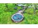 Aerial view of inground pool and deck at 8301 E County Road 801 S, Plainfield, IN 46168
