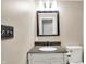 Bathroom featuring a granite countertop, vanity with storage, and a toilet at 8301 E County Road 801 S, Plainfield, IN 46168