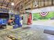 Open garage door view, showing the spacious interior and outdoor access at 8310 Dog Trot Ln, Morgantown, IN 46160