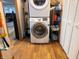 Laundry room with stacked washer and dryer at 8310 Dog Trot Ln, Morgantown, IN 46160