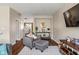 Inviting living room featuring stylish furniture, decorative accents, and an open layout at 9090 Demarest Dr, Fishers, IN 46038