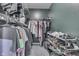 Large walk-in closet with ample shelving and hanging space for optimal storage at 933 Curlew Ln, Greenwood, IN 46143