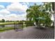 Large deck with a view of the pond at 9358 W Rising Sun Dr, Pendleton, IN 46064