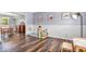 Charming playroom with hardwood floors, natural light, and playful decor at 9754 Bradford Knoll Dr, Fishers, IN 46037