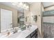 Clean bathroom with a double sink vanity, ample counter space, and neutral finishes at , Brownsburg, IN 46112