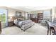 Spacious main bedroom with a reading nook, natural light, and stylish decor at , Brownsburg, IN 46112