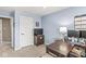 Well-lit office space with a desk, and modern decor at , Brownsburg, IN 46112