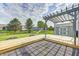 Backyard with wooden deck, storage shed, play structure and plenty of yard space at 1287 Highland Lake Way, Brownsburg, IN 46112
