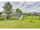 Playground equipment providing a fun and safe area for children to play in the backyard at 1287 Highland Lake Way, Brownsburg, IN 46112