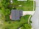 Birds-eye view of a well-maintained home featuring a large driveway and fenced backyard at 1408 Snead Cir, Avon, IN 46123