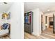 A stylish walk-in closet featuring built-in storage, adjacent to a well-lit bedroom area at 1620 W New York St, Indianapolis, IN 46222