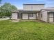 Nice backyard featuring a pergola, shed, brick patio, and green space at 2035 Theodore Dr, Indianapolis, IN 46214