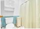 Bathroom featuring a toilet and stall shower with curtain at 2267 Rome Dr # A, Indianapolis, IN 46228