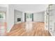 Inviting living room featuring a fireplace, hardwood floors, and plenty of space at 2267 Rome Dr # A, Indianapolis, IN 46228