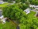 Aerial shot of a home featuring mature trees and greenery around the property at 2622 Ethel Ave, Indianapolis, IN 46208
