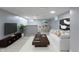 Finished basement space offers entertaining area with a TV and wet bar at 3735 Marrison Pl, Indianapolis, IN 46205