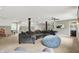 Basement featuring comfortable seating, open layout, neutral colors, and a homey atmosphere for relaxation and entertainment at 4123 S Village Row, New Palestine, IN 46163