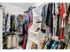 This walk-in closet has many shelves for ample storage at 4123 S Village Row, New Palestine, IN 46163