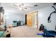 Large room with desk, workout area, and ample space at 429 E Hoover Dr, Nineveh, IN 46164
