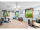 Spacious room with workout equipment, desk, and natural light at 429 E Hoover Dr, Nineveh, IN 46164