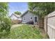 Backyard featuring a well maintained fenced-in yard and gray siding at 441 N Temple Ave, Indianapolis, IN 46201