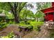 Backyard featuring a stone fountain, and patio furniture at 4912 Central Ave, Indianapolis, IN 46205