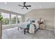 Light-filled main bedroom with vaulted ceiling, neutral color scheme, and plush carpeting, complemented by ample natural light at 515 Lynton Way, Westfield, IN 46074