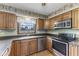 Close up of a kitchen featuring stainless steel appliances, wood cabinets, and a double sink at 5325 Ridge Hill Way, Avon, IN 46123